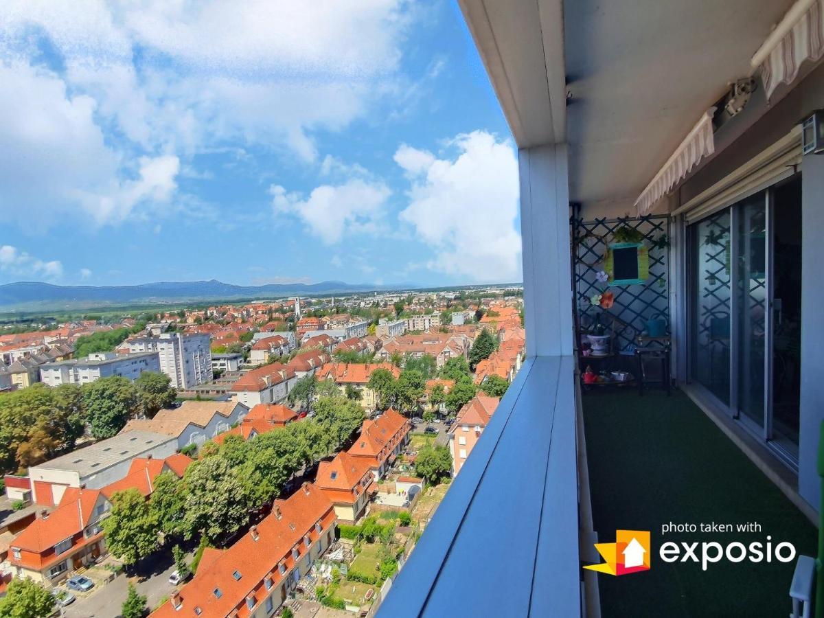 Bel Appartement Avec Vue Splendide Sur Toute La Ville De Colmar - Parking Gratuit Luaran gambar